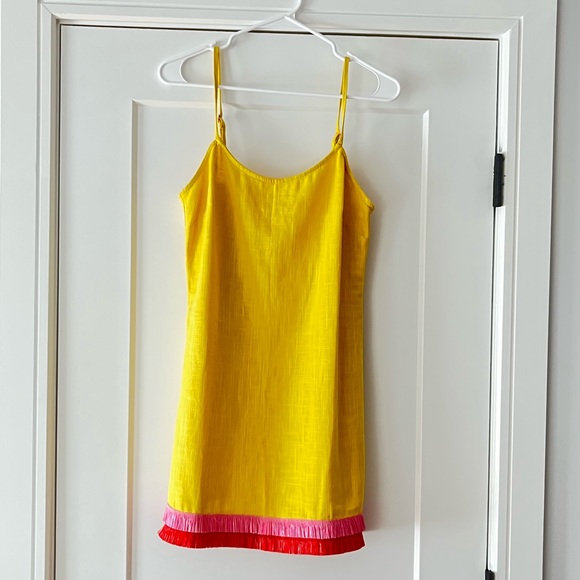 STAUD Dresses & Skirts - Staud Sonny Fringed Linen-Blend Mini Dress